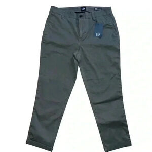 Gray Khaki Relaxed Girlfriend cut size 10 pants New